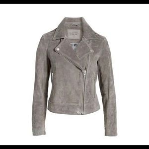 BLANKNYC Gray Suede Moto Jacket